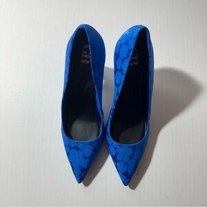 Gianni Bini Vibrant Blue Floral Heels